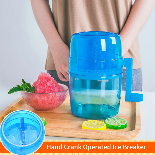 Fun and Easy Iced Treat Manual Ice Shaver Shaved Ice Machine,Portable Hand Crank Operated Ice Breaker Ice Crusher Maker Snow Cone Machine with Stainless Steel Blades for Fast Crushing